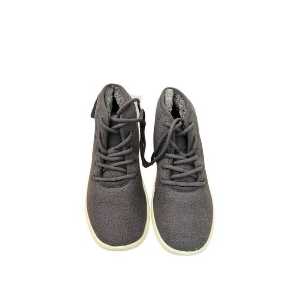 Ladies 9 Gray Wool Sneakers Faux Fur Lined Air Foam Water Repellant High Top NWT - Picture 3 of 6